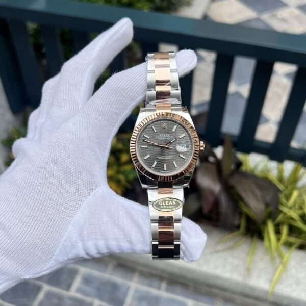 Rolex Replica 1:1 Watch DateJust 126331 Gray Brick Dial Demi Strap 41mm