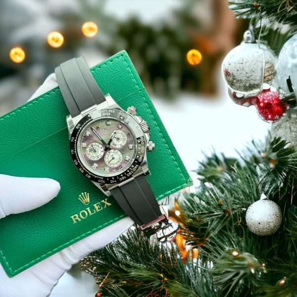 Rolex Daytona 116518LN Purple Mother of Pearl Dial Moissanite Index 40mm
