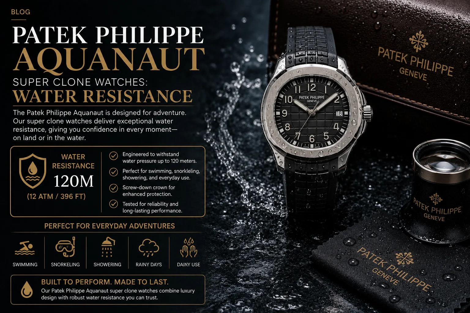 Patek Philippe Aquanaut Super Clone Watches: Water Resistance