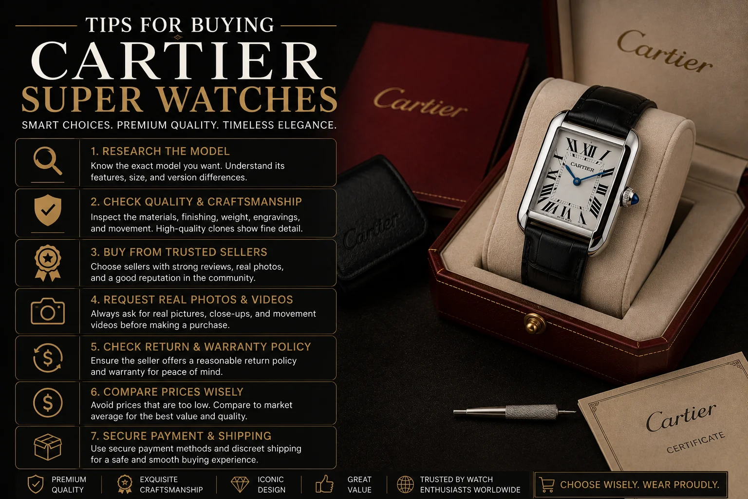 Tips for Buying Cartier Super Clone Watches